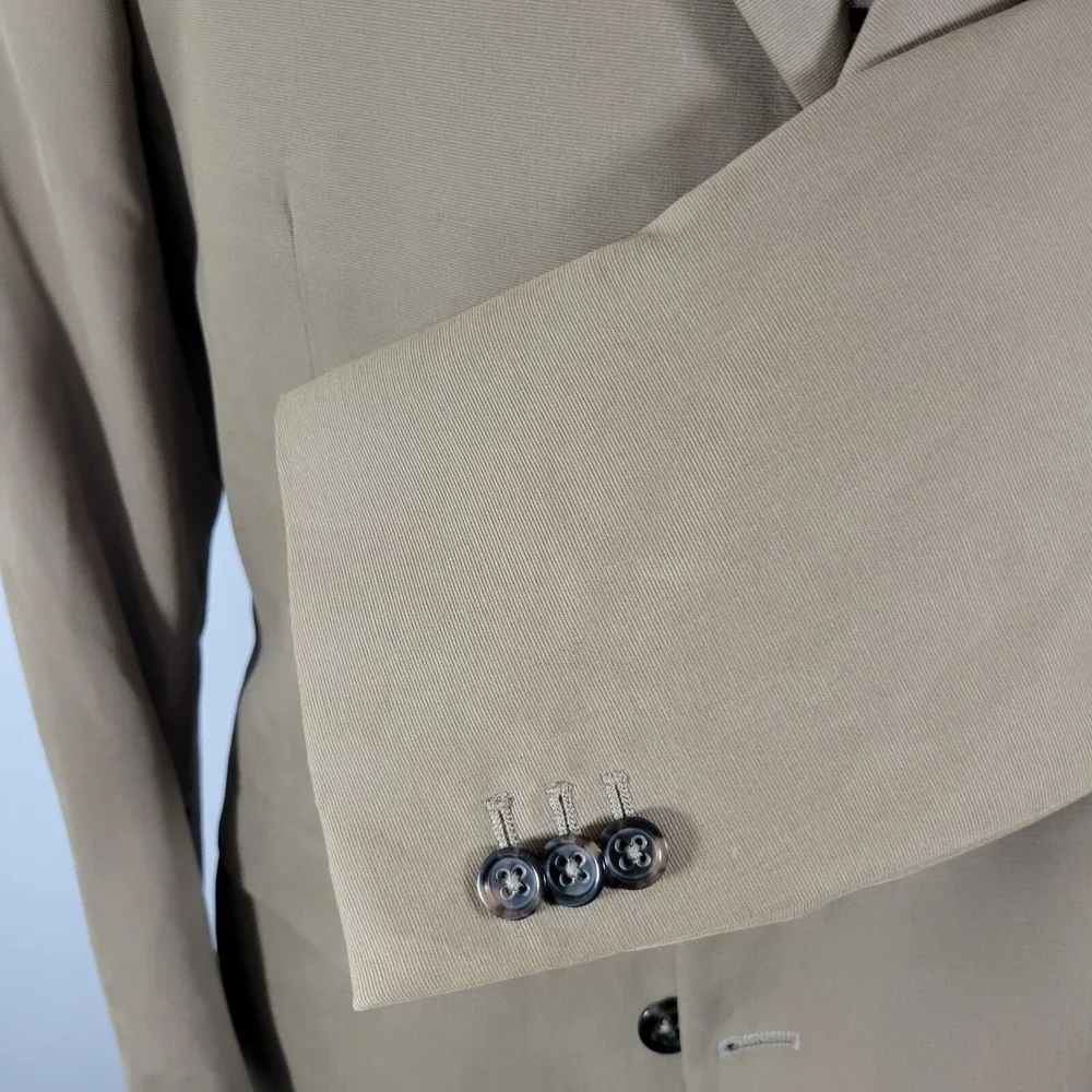 Banana Republic Men's Sport Coat‎ Blazer Three Button Brown Cotton Size 44R